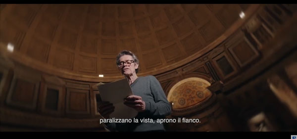 Pantheon-Willem Dafoe legge ‘Confessions' di Gabriele Tinti.